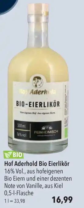 CITTI Markt Hof Aderhold Bio Eierlikör Angebot