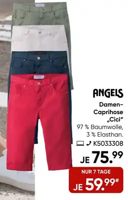 Galeria ANGELS Damen- Caprihose „Cici Angebot