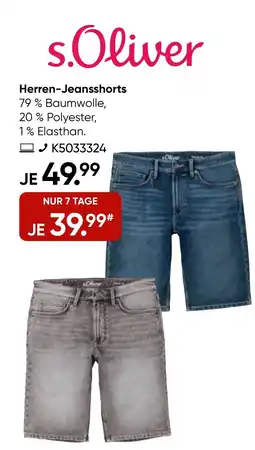 Galeria s.Oliver Herren-Jeansshorts Angebot