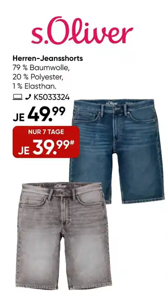 Galeria s.Oliver Herren-Jeansshorts Angebot