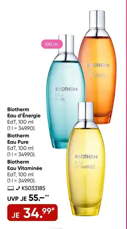 Galeria Biotherm Eau d'Énergie- Eau Pure- Eau Vitaminée Angebot
