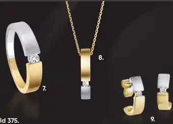 Galeria MONCARA Gold 375. Ring-Kette mit Anhanger-Ohrstecker Angebot