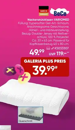 Galeria BeCo Nackenstützkissen VARIOMED Angebot