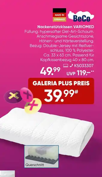 Galeria BeCo Nackenstützkissen VARIOMED Angebot