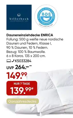 Galeria billerbeck Dauneneinziehdecke ENRICA Angebot