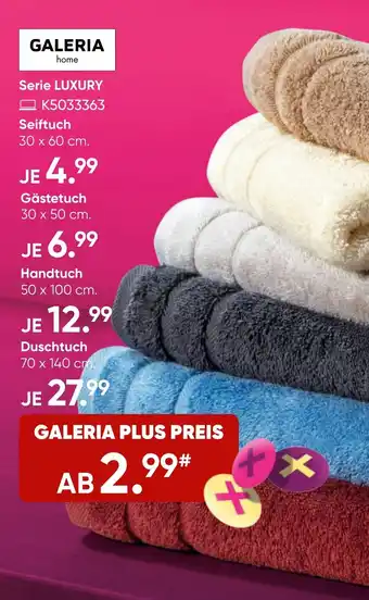 Galeria GALERIA Serie LUXURY Gästetuch Angebot