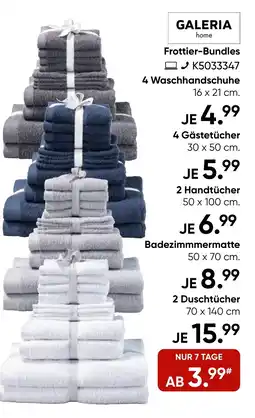 Galeria GALERIA Frottier-Bundles 4 Waschhandschuhe Angebot