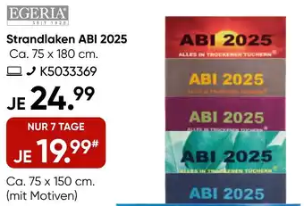 Galeria EGERIA Strandlaken ABI 2025 Angebot