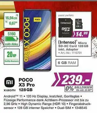 EP Xiaomi Poco X3 Pro 128gb Angebot