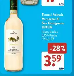 Aldi Süd Teruzzi Acinaia Vernaccia di San Gimignano DOCG Angebot