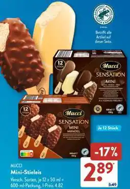 Aldi Süd MUCCI Mini-Stieleis Angebot