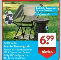 Aldi Süd ADVENTURIDGE Leichter Campingstuhl Angebot