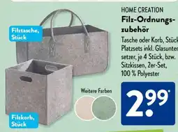 Aldi Süd HOME CREATION Filz-Ordnungszubehör Angebot