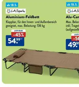 Aldi Süd Aluminium-Feldbett Angebot