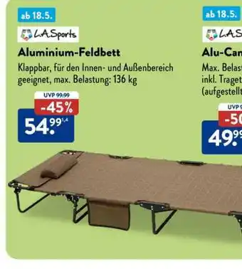 Aldi Süd Aluminium-Feldbett Angebot