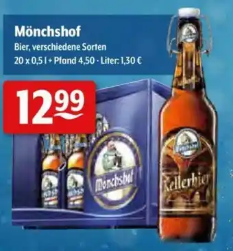 Getränke Hoffmann Mönchshof 20x0,5L Angebot