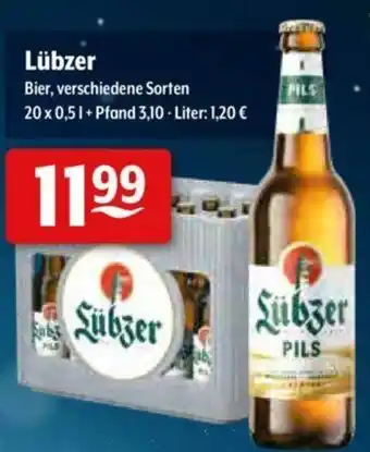 Getränke Hoffmann Lübzer Bier 20x0,5L Angebot