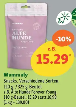 Fressnapf Mammaly Snacks. Angebot