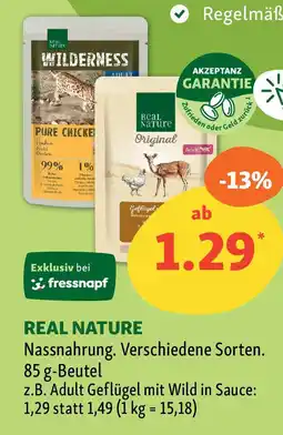 Fressnapf REAL NATURE Nassnahrung. Angebot