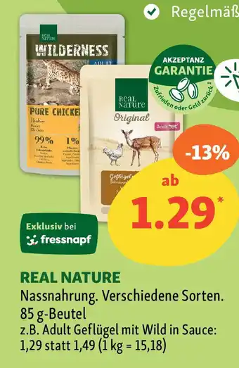 Fressnapf REAL NATURE Nassnahrung. Angebot