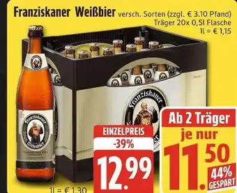 Edeka Xpress Franziskaner weißbier Angebot