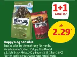 Fressnapf Happy dog sensible neuseeland oder soft snack africa Angebot
