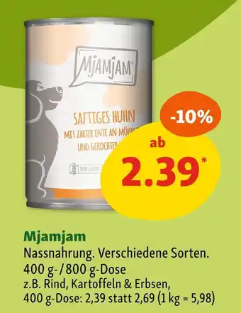 Fressnapf Mjamjam saftiges huhn Angebot