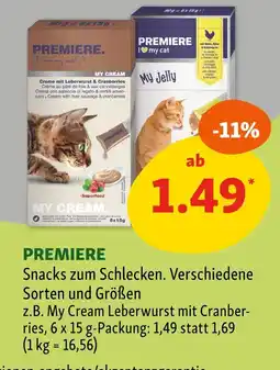 Fressnapf Premiere snacks zum schlecken Angebot