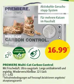 Fressnapf Premiere multi-cat carbon control Angebot