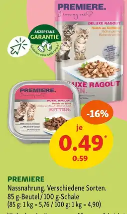 Fressnapf Premiere nassnahrung Angebot