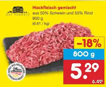 Netto Marken-Discount Gut ponholz hackfleisch gemischt Angebot
