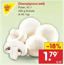 Netto Marken-Discount Markt tag champignons weiß Angebot