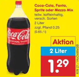Netto Marken-Discount Coca-cola, fanta, sprite oder mezzo mix Angebot