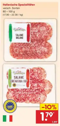 Netto Marken-Discount Salame milano oder salame cremona igp Angebot