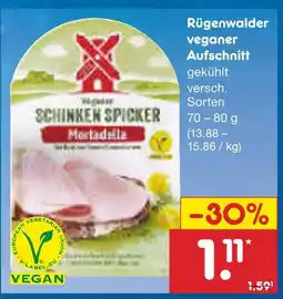Netto Marken-Discount Rügenwalder veganer aufschnitt Angebot