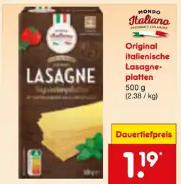 Netto Marken-Discount Mondo italiano original italienische lasagneplatten Angebot