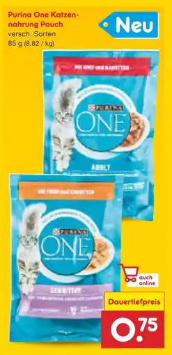 Netto Marken-Discount Purina one katzennahrung pouch Angebot