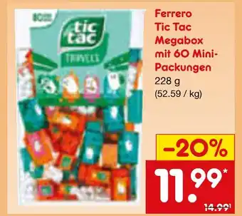 Netto Marken-Discount Ferrero tic tac megabox mit 60 mini-packungen Angebot