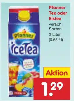 Netto Marken-Discount Pfanner tee oder eistee Angebot