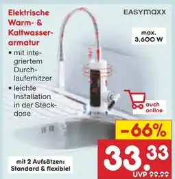 Netto Marken-Discount Easymaxx elektrische warm- & kaltwasserarmatur Angebot