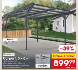 Netto Marken-Discount Juskys carport, 5 x 3 m Angebot