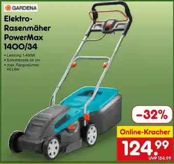 Netto Marken-Discount Gardena elektro-rasenmäher powermax 1400/34 Angebot
