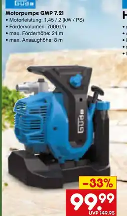 Netto Marken-Discount Güde motorpumpe gmp 7.21 Angebot