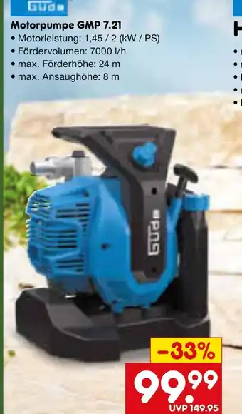 Netto Marken-Discount Güde motorpumpe gmp 7.21 Angebot