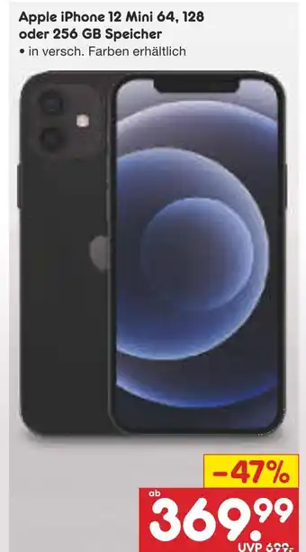 Netto Marken-Discount Apple iphone 12 mini 64, 128 oder 256 gb speicher Angebot