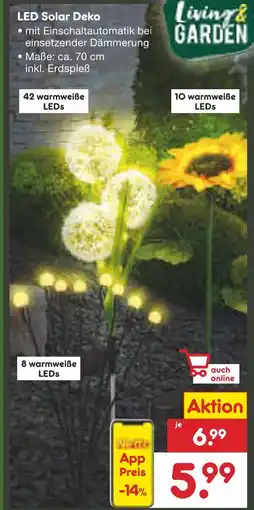 Netto Marken-Discount Living & garden led solar deko Angebot