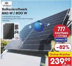 Netto Marken-Discount Veska balkonkraftwerk 830 w / 800 w Angebot