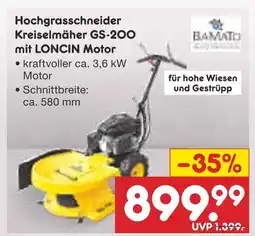 Netto Marken-Discount Bamato hochgrasschneider kreiselmäher gs-200 mit loncin motor Angebot
