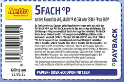 Netto Marken-Discount Payback 5fach °p auf den einkauf ab 40€, 4fach °p ab 35€ oder 3fach °p ab 30€ Angebot