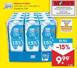 Netto Marken-Discount Gutes land fettarme h-milch Angebot